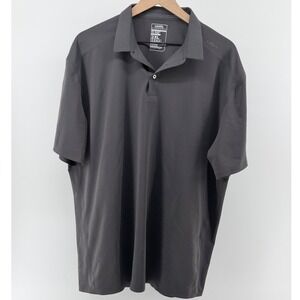UNRL Performance Pique Polo Shirt Mens 2XL Gray Short Sleeve Golf Athletic Top